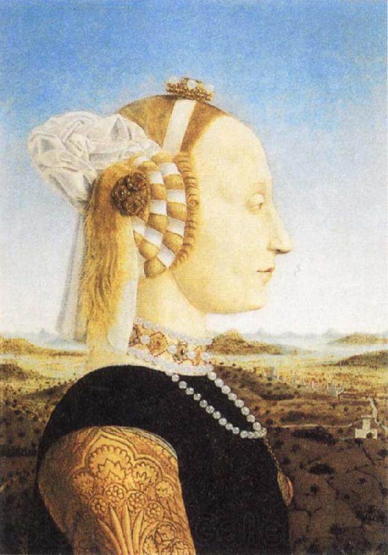 Piero della Francesca Ferderigo da Montefeltro's Wife Battista Sforza France oil painting art